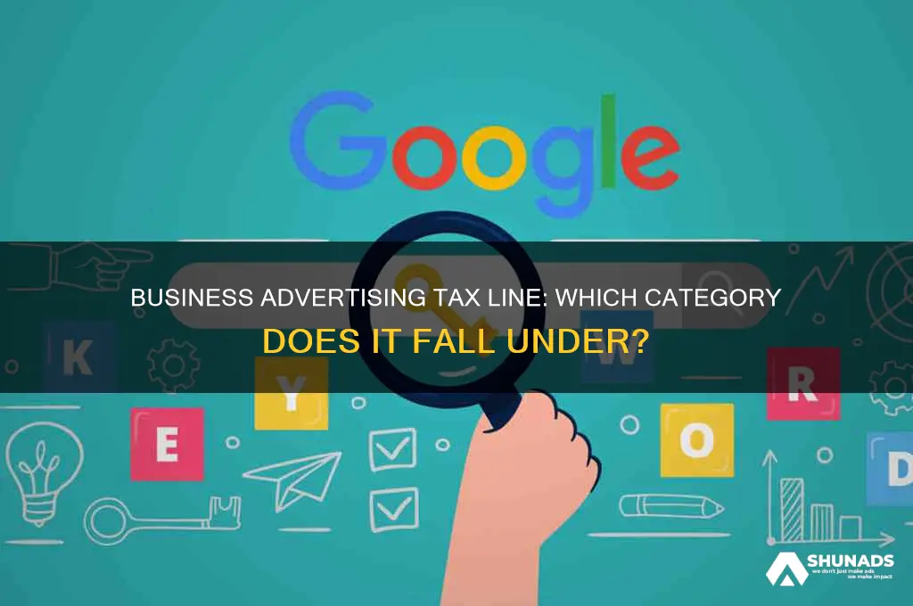 what catagory on tax line is business advertising