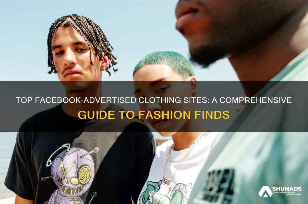 what clothing sites advertised on facebook