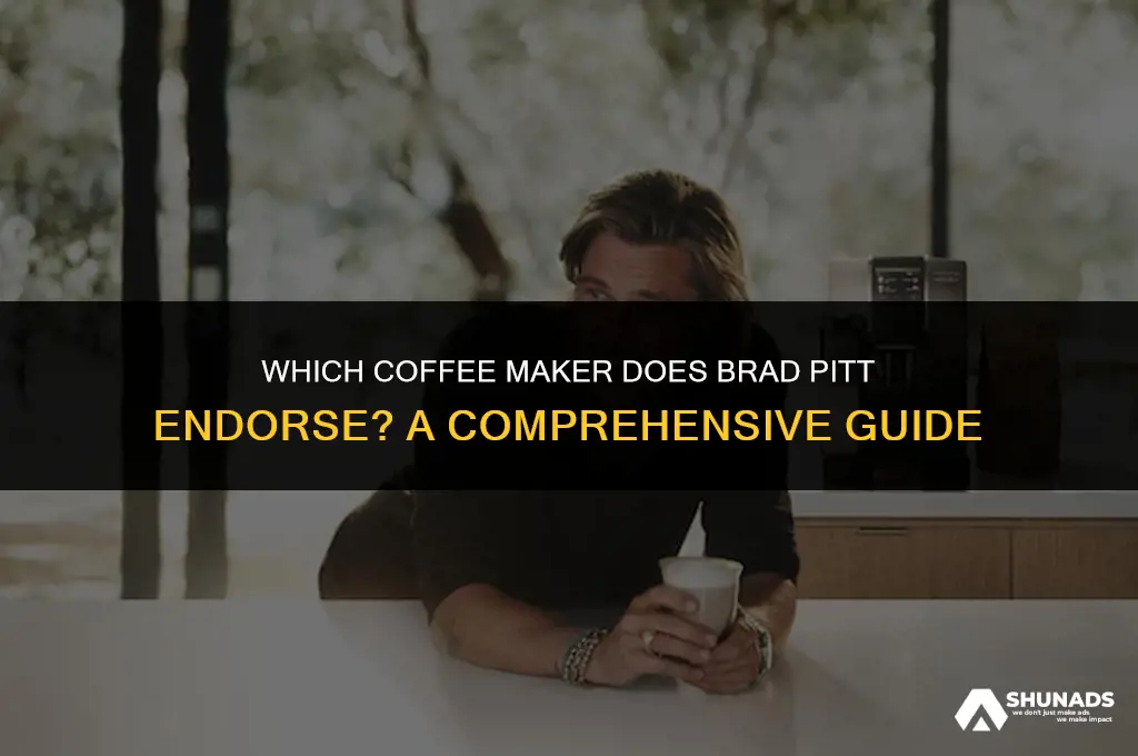 what coffee maker does brad pitt advertise