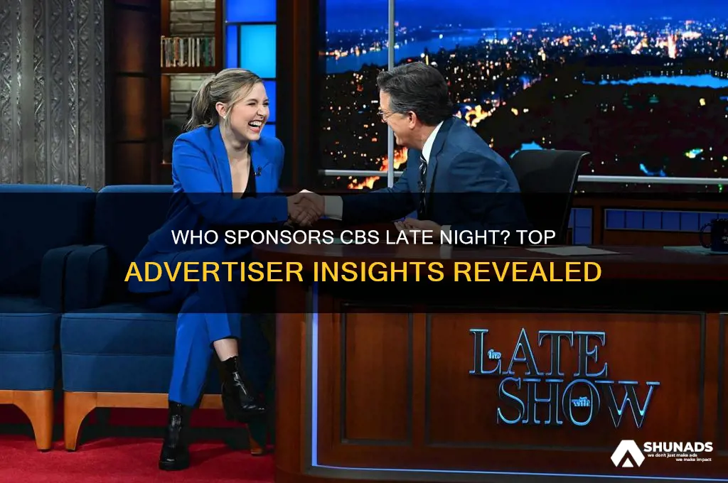 what companies advertise on cbs late night show