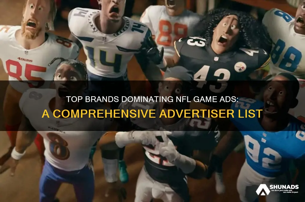 what companies advertise on nfl games