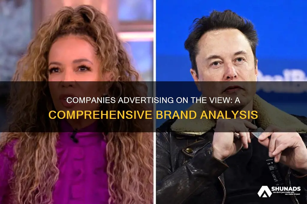 what companies advertise on the view