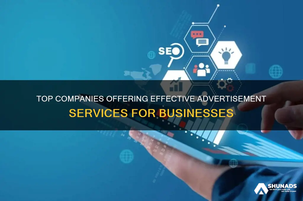 what companies can provide an advertisement service