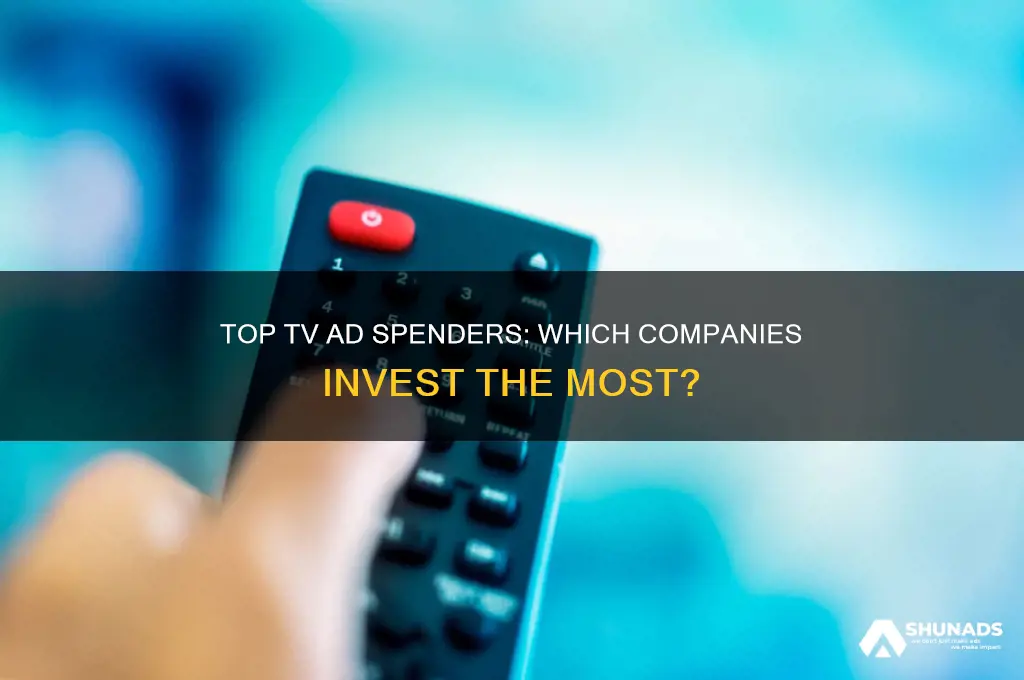 what companies spend the most on tv advertising