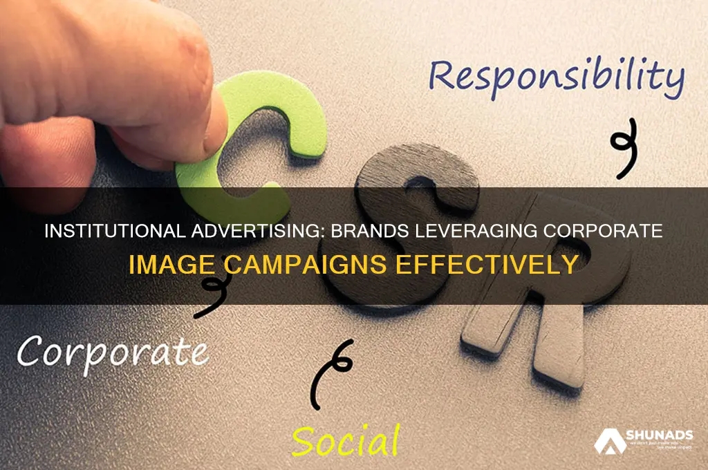 what companies use institutional advertising