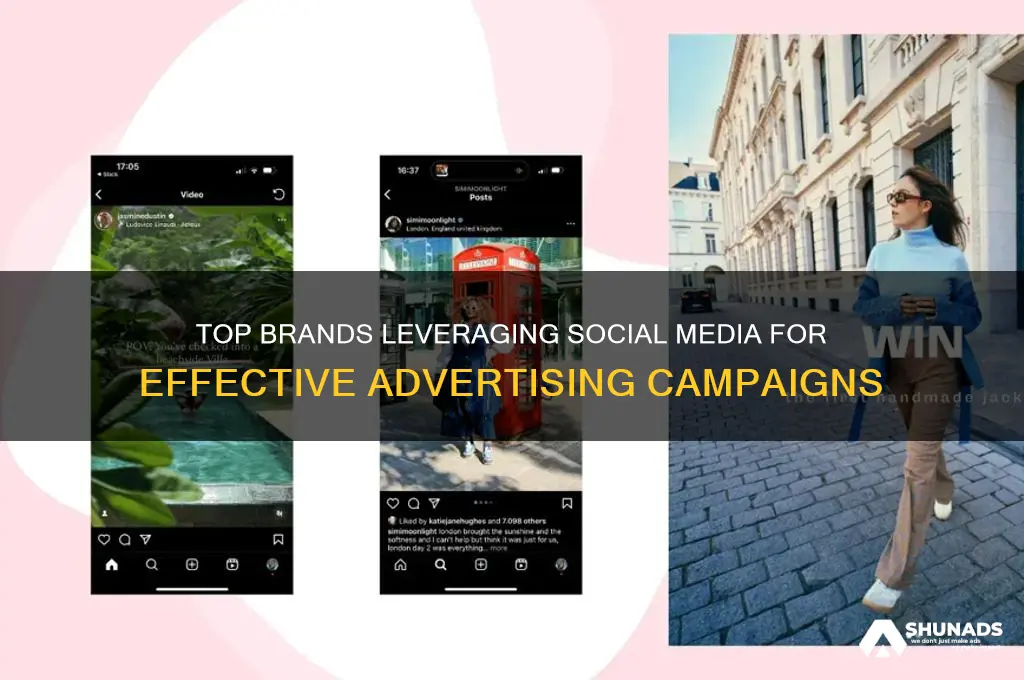 what companies use social media to advertise