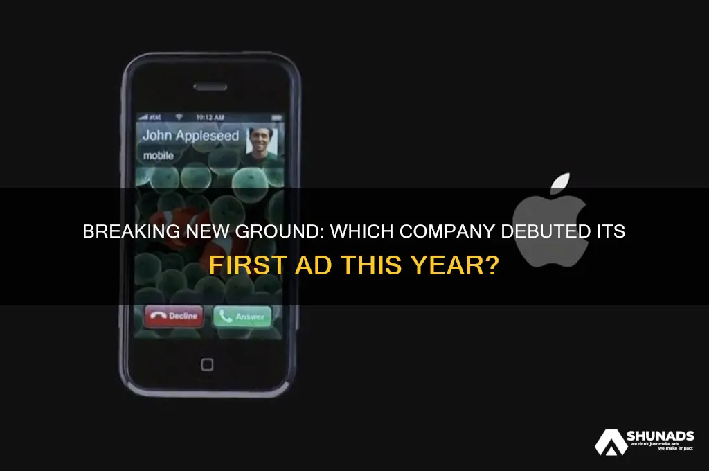 what company advertised for the first time this year