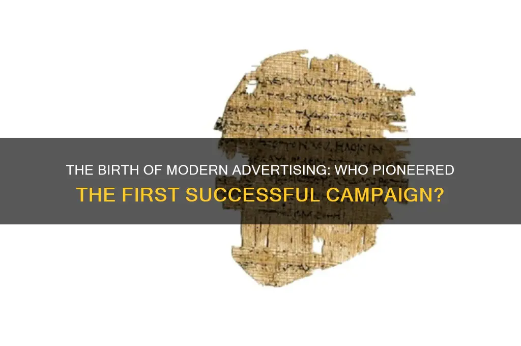 what company developed first successful advertising