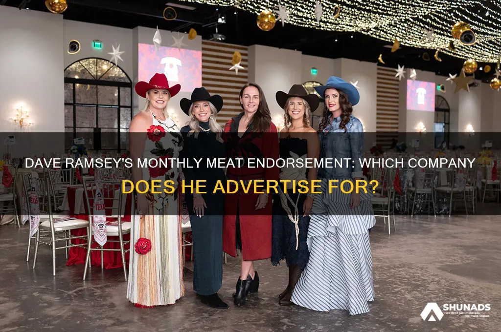 what company does dave ramsey advertise for meat each month