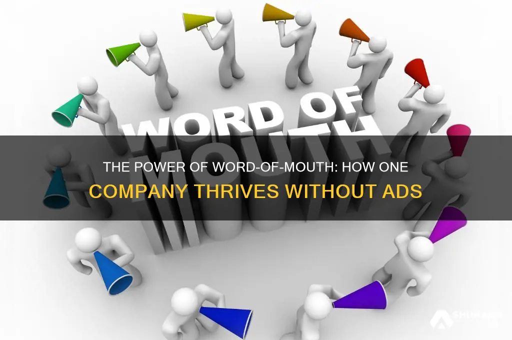 what company sole advertising is word of mouth