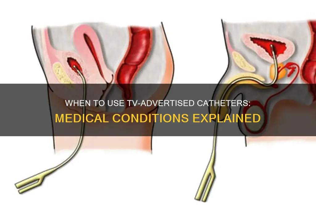 what conditions require use of catheters advertised on tv