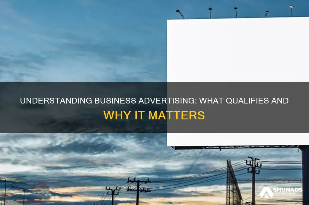 what counts as advertising for a business