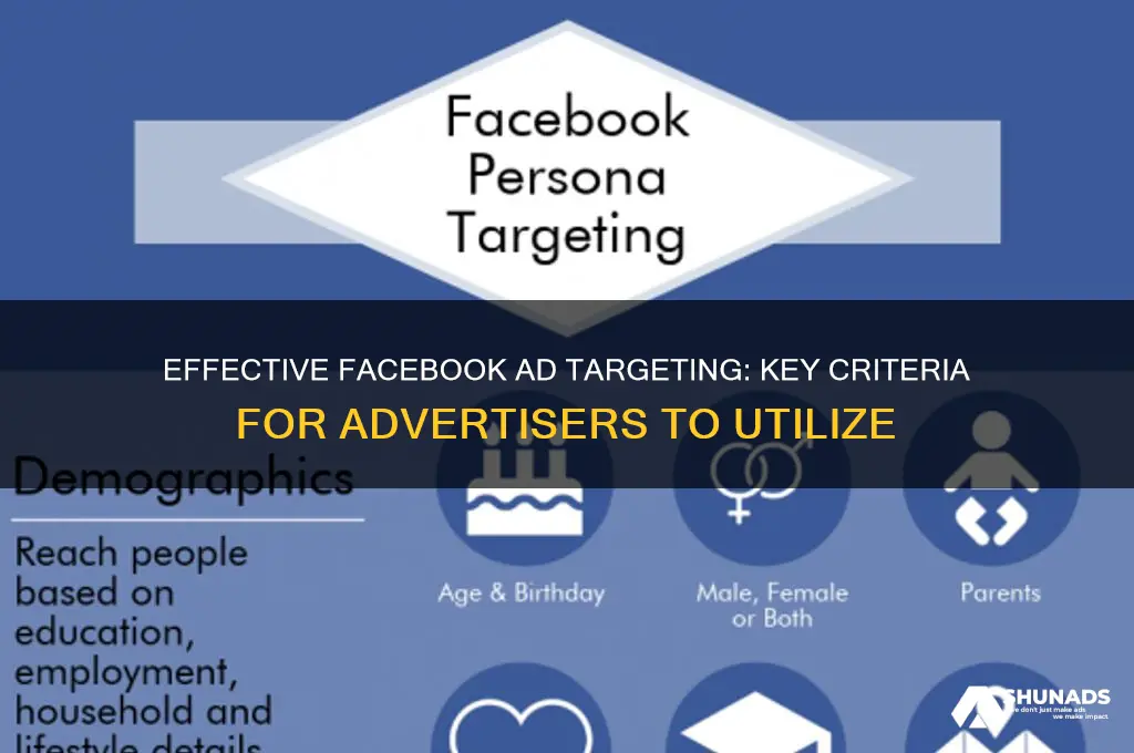 what criteria can advertisers use to target ads on facebook