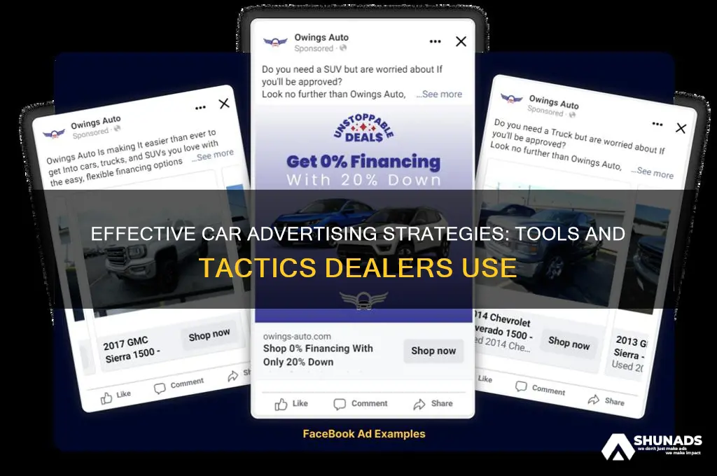 what dealers use to advertise their cars