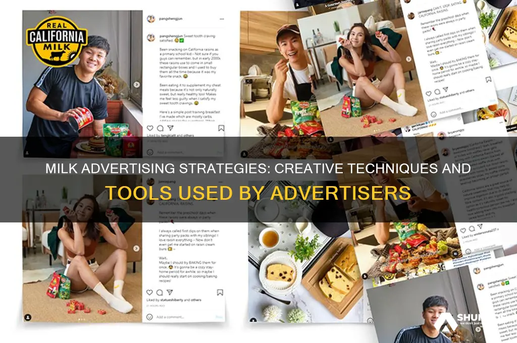 what do advertisers use for milk