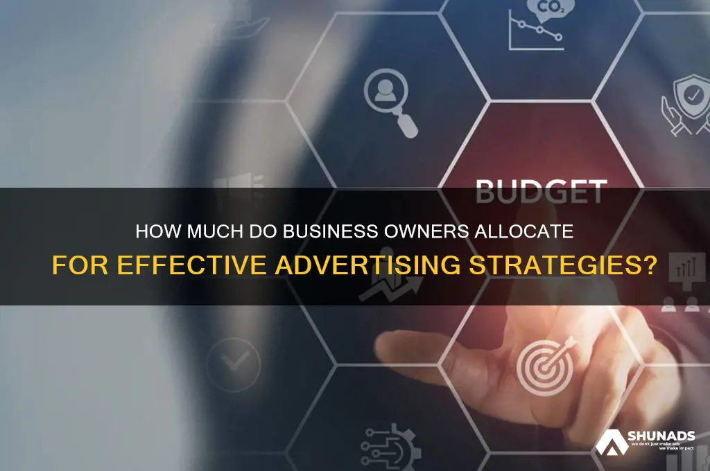 what do business owners spend on advertising