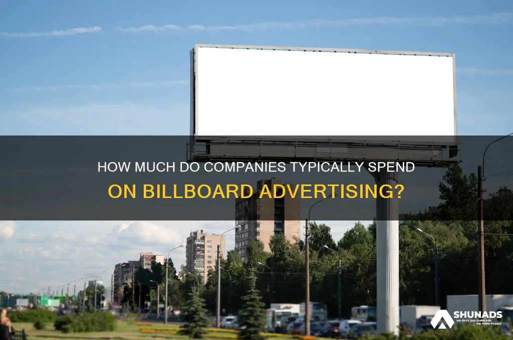 what do companies normally pay for billboard advertising