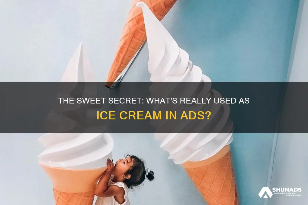 what do they use as ice cream in advertisements