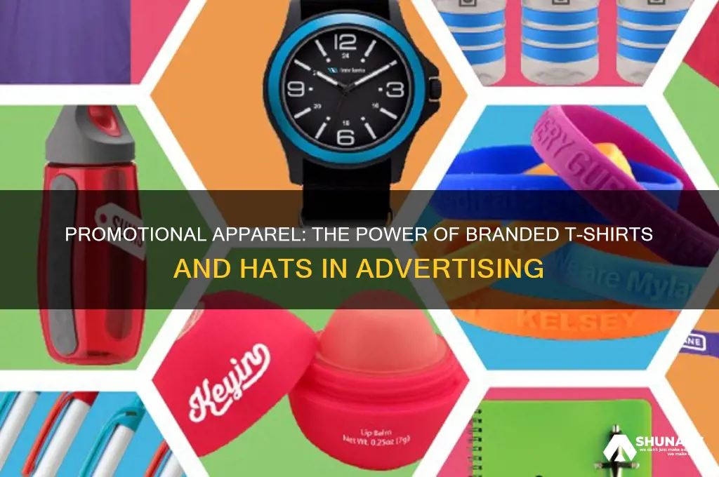 what do you call t-shirts and hats used for advertisement