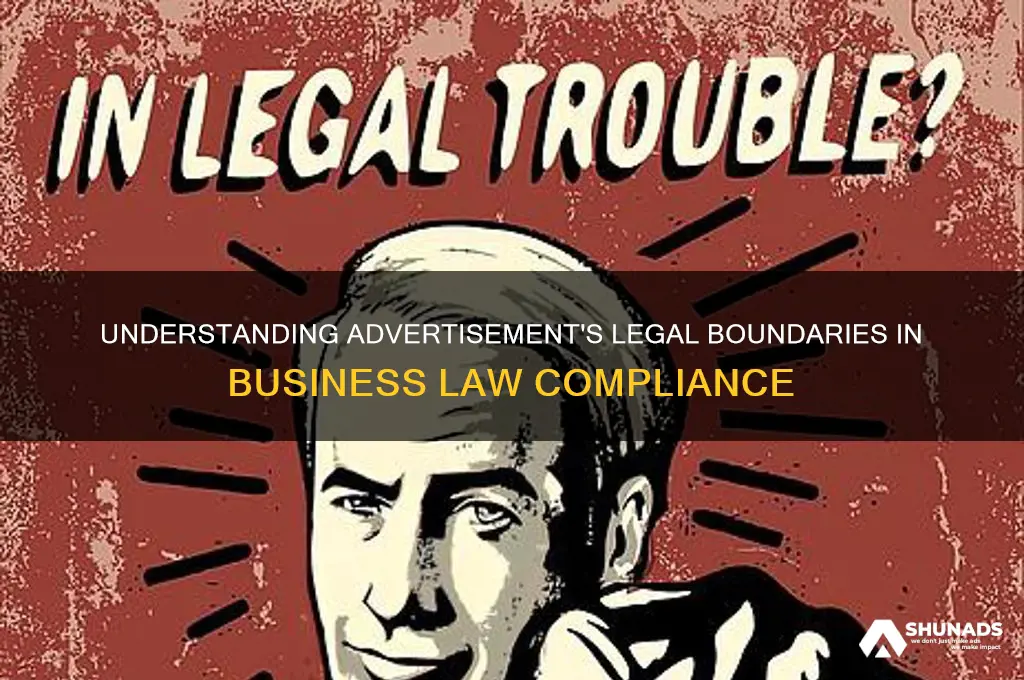 what does advertisement constitute business law