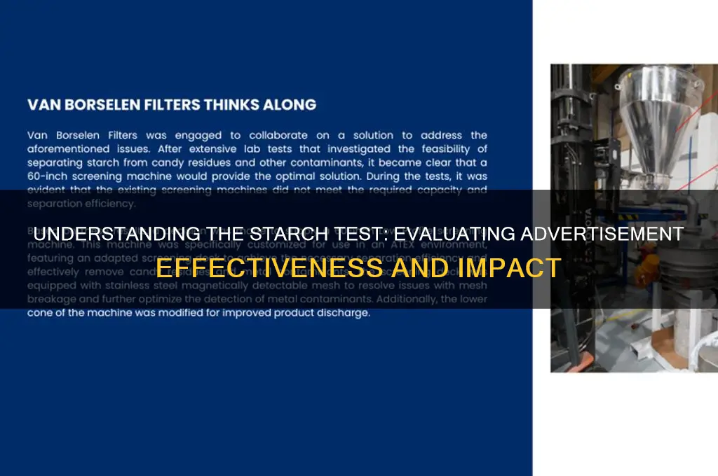 what does the starch test used to score an advertisement