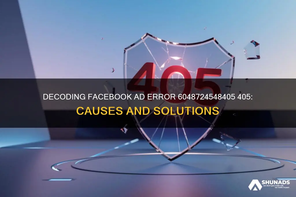 what does this mean in facebook advertising 6048724548405 405