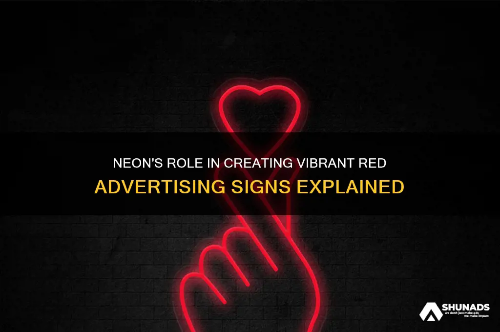 what element is used in red advertising signs