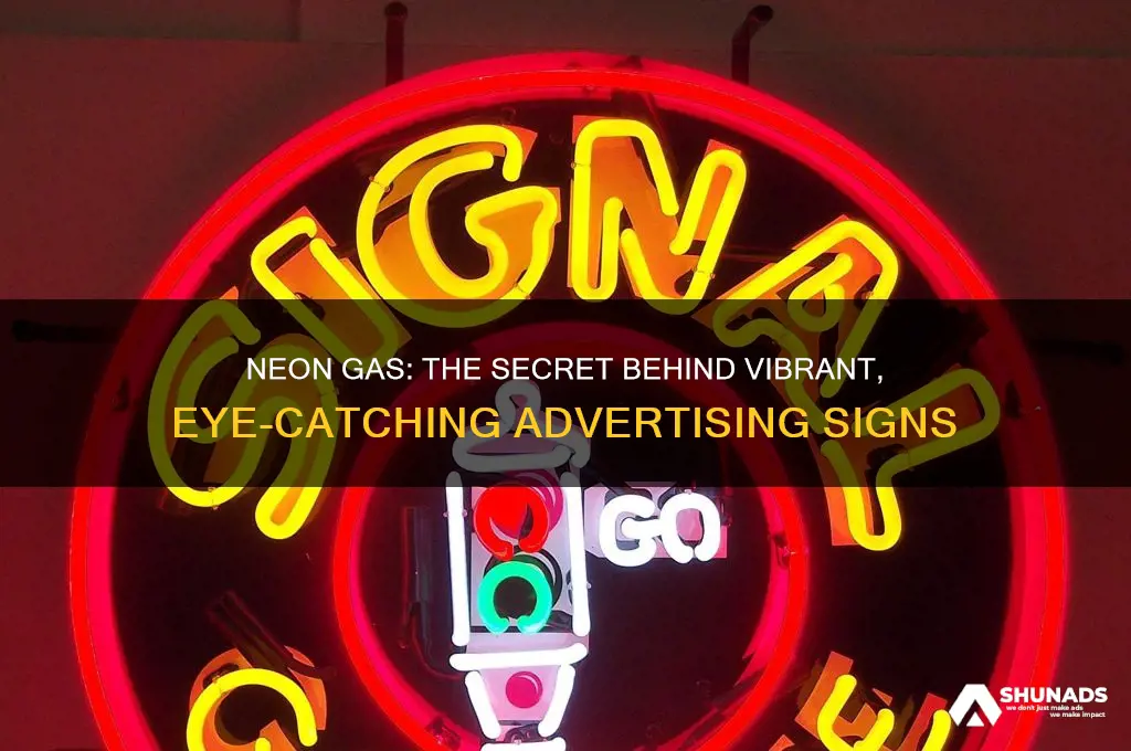 what element is used to make colorfully lit advertising signs