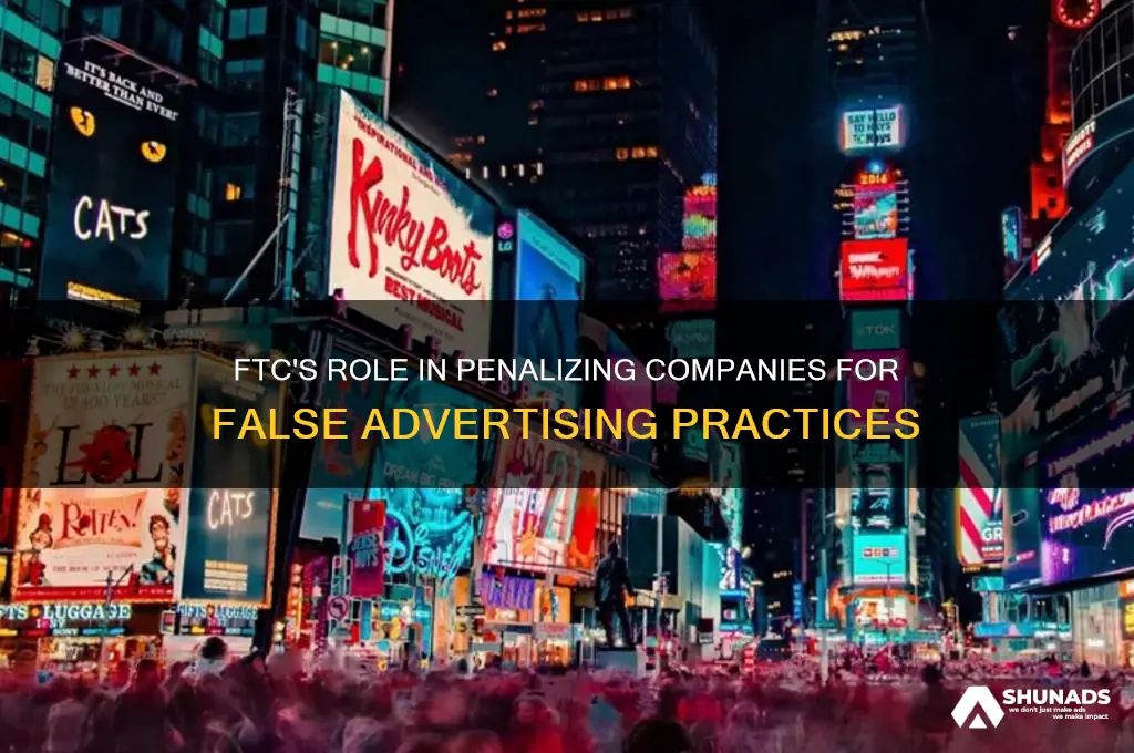 what federal agency levies fines against companies for false advertising