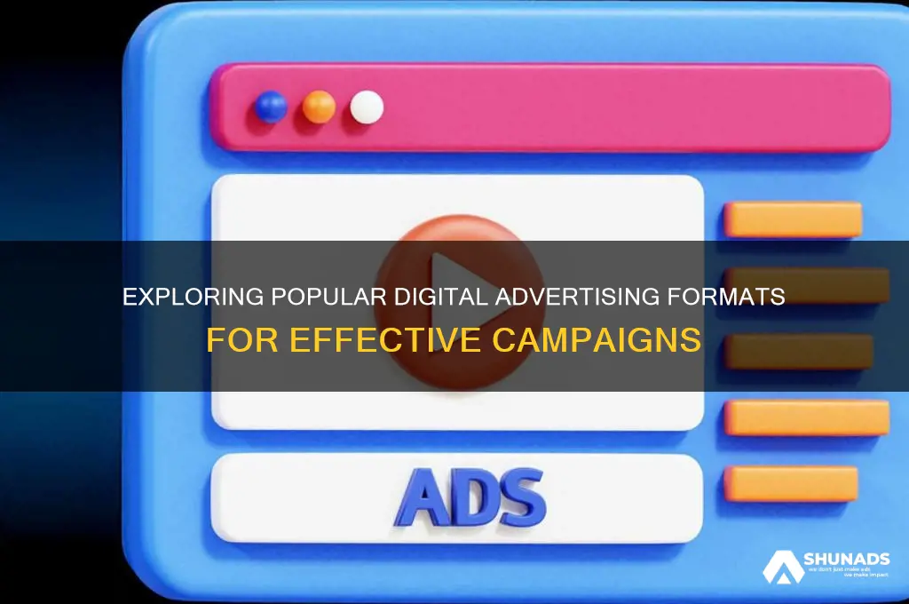 what formats are used for digital advertising