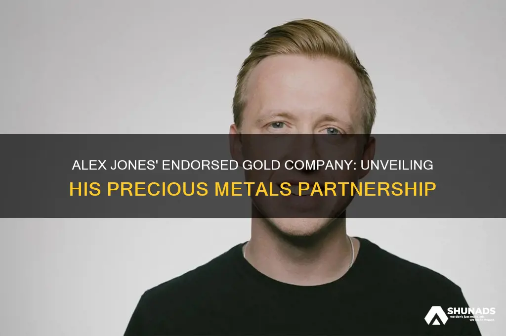 what gold company does alex jones support or advertises with