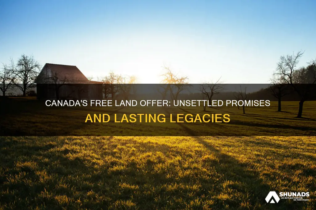 what happened after canada advertised free land
