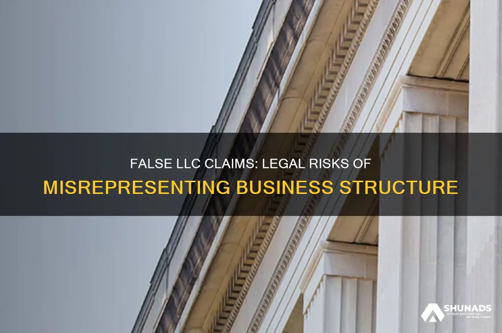 what if business advertises as llc and they arent