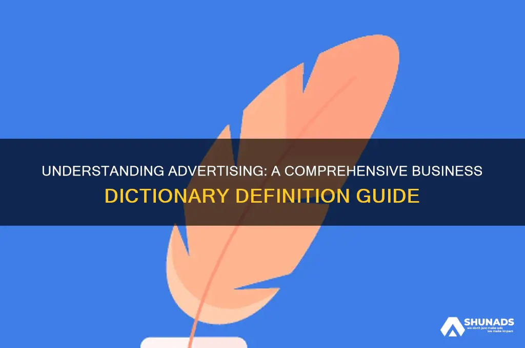 what is advertising business dictionary