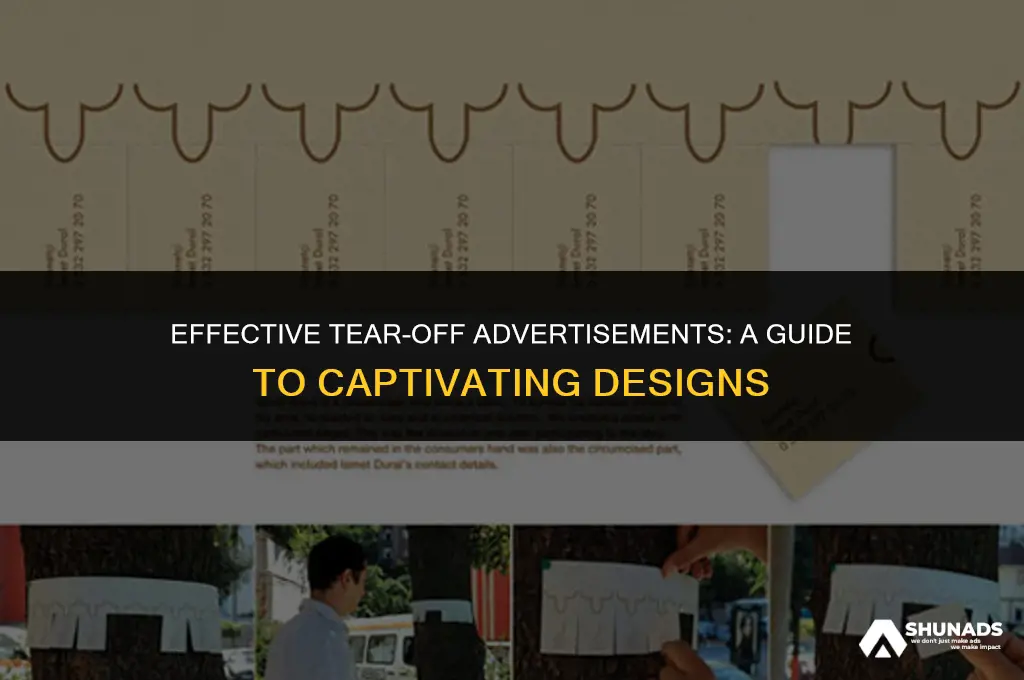 what is best way to make a tear off advertisement