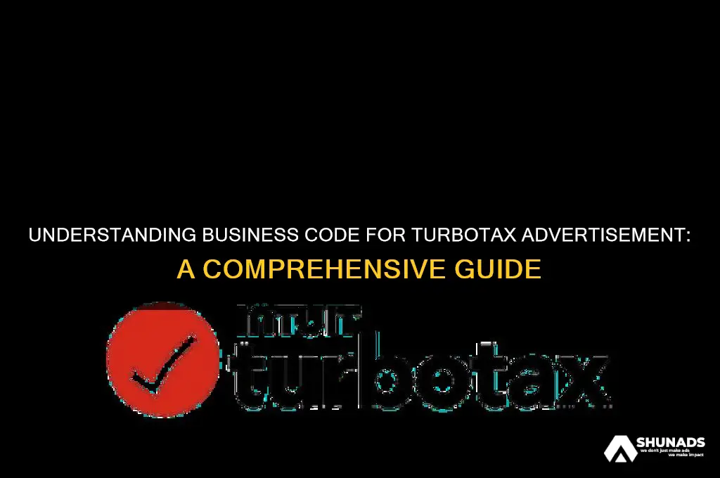 what is business code for advertisement turbotax