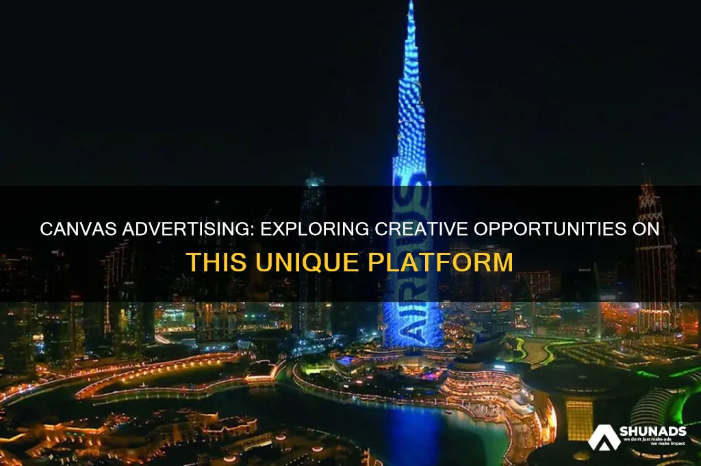 what is canvas can you advertise on it