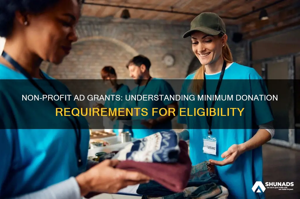 what is minimum donation amount to use non-profit advertisement