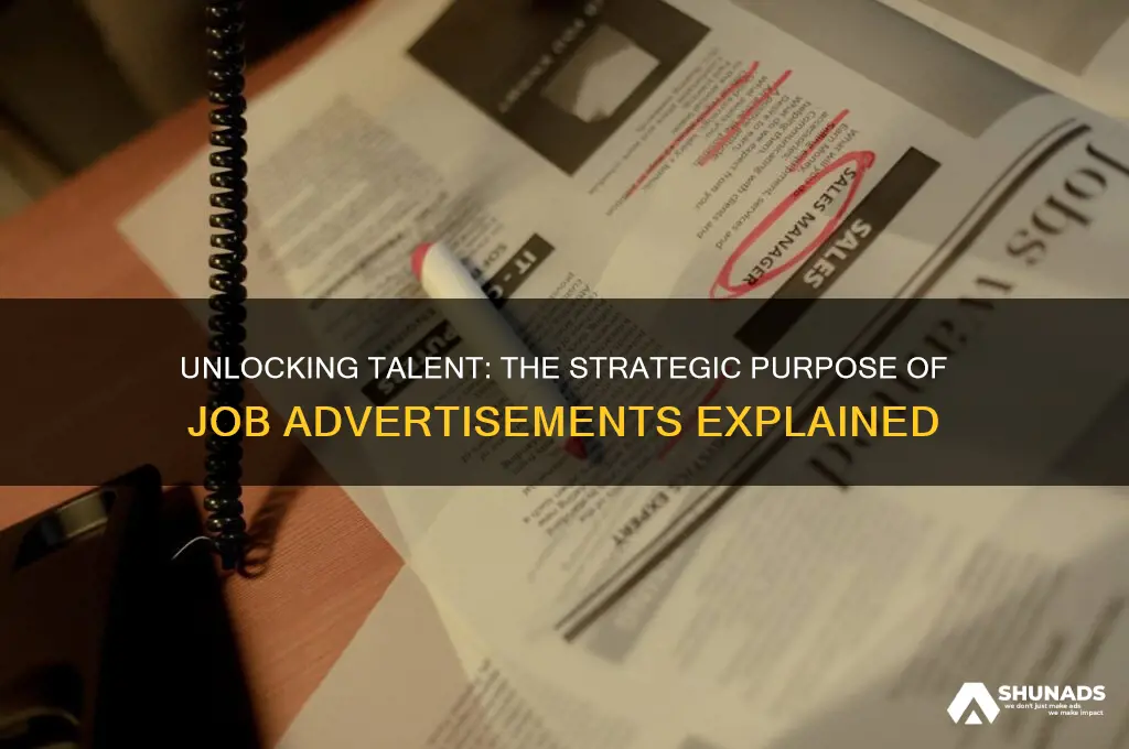 what is the use of job advertisement