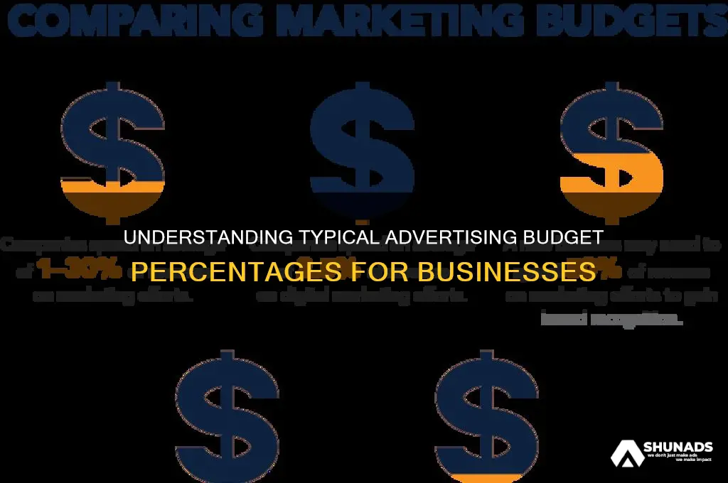 what is the usual percentage a company uses toward advertising