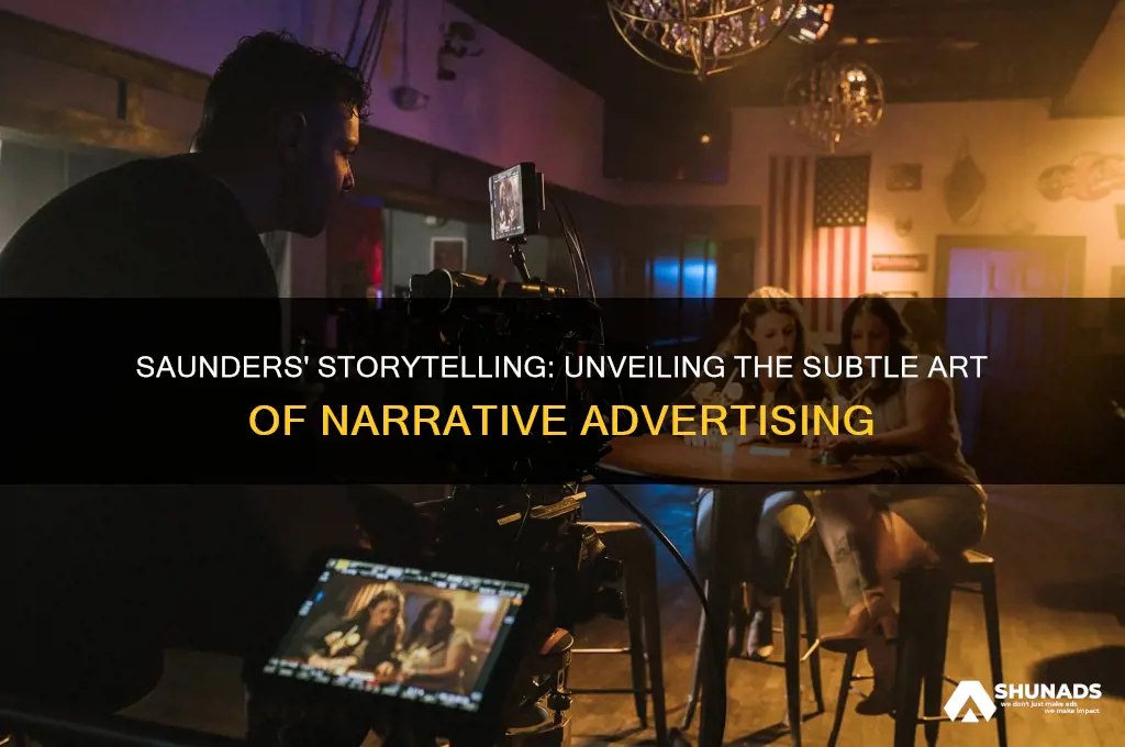 what kind of advertising is used in saunders story