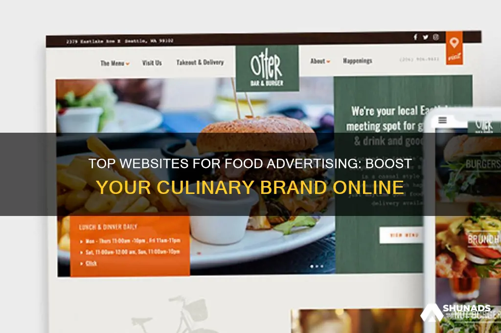what kind of websites can you advertise food on