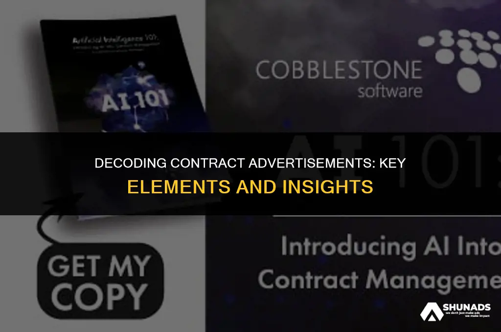 what makes a contract advertisments