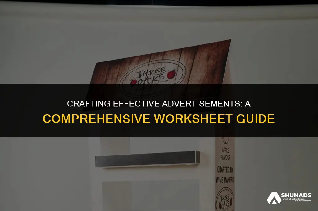 what makes a good advertisement worksheet