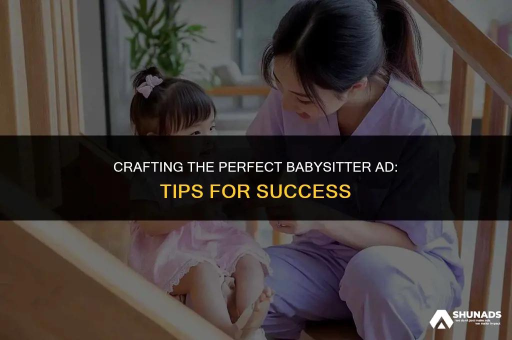 what makes a good babysitter advertisement