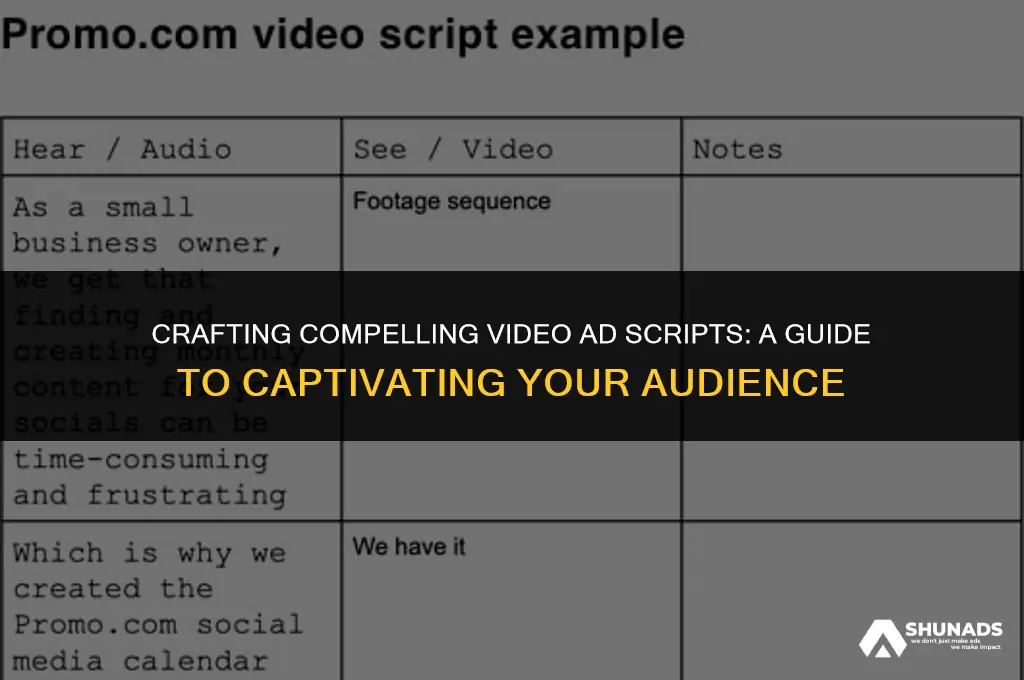 what makes a great video advertisement script