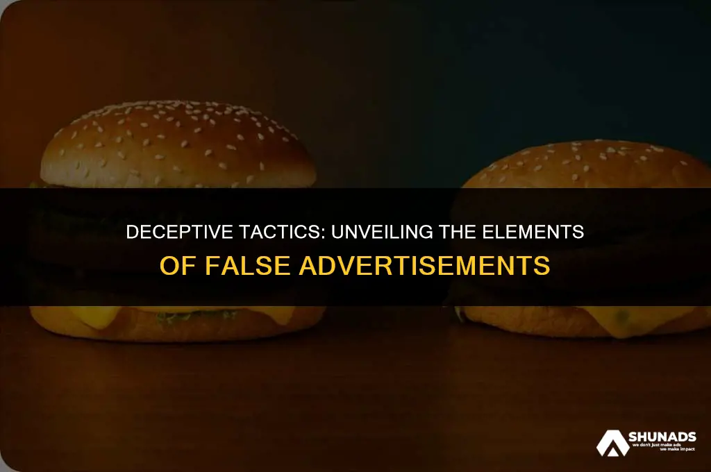 what makes an advertisement false and misleading