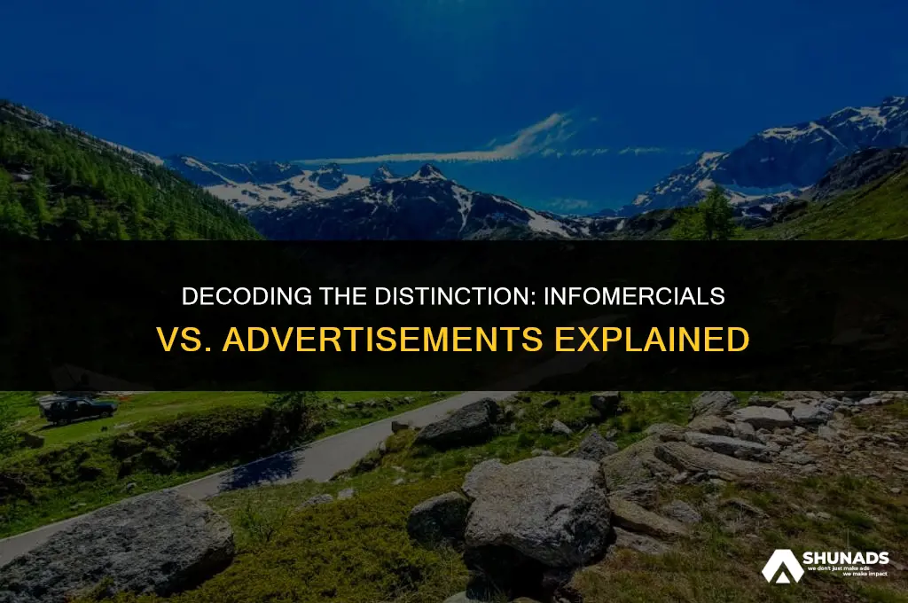 what makes an infomercial different than an advertisement