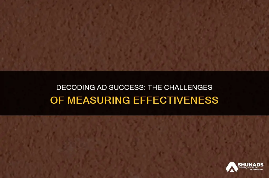 what makes measuring the effectiveness of advertisements problematic