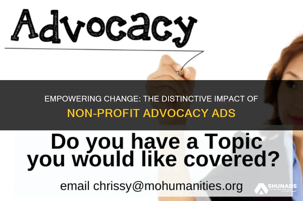 what makes non for profit advocasy advertisement unique